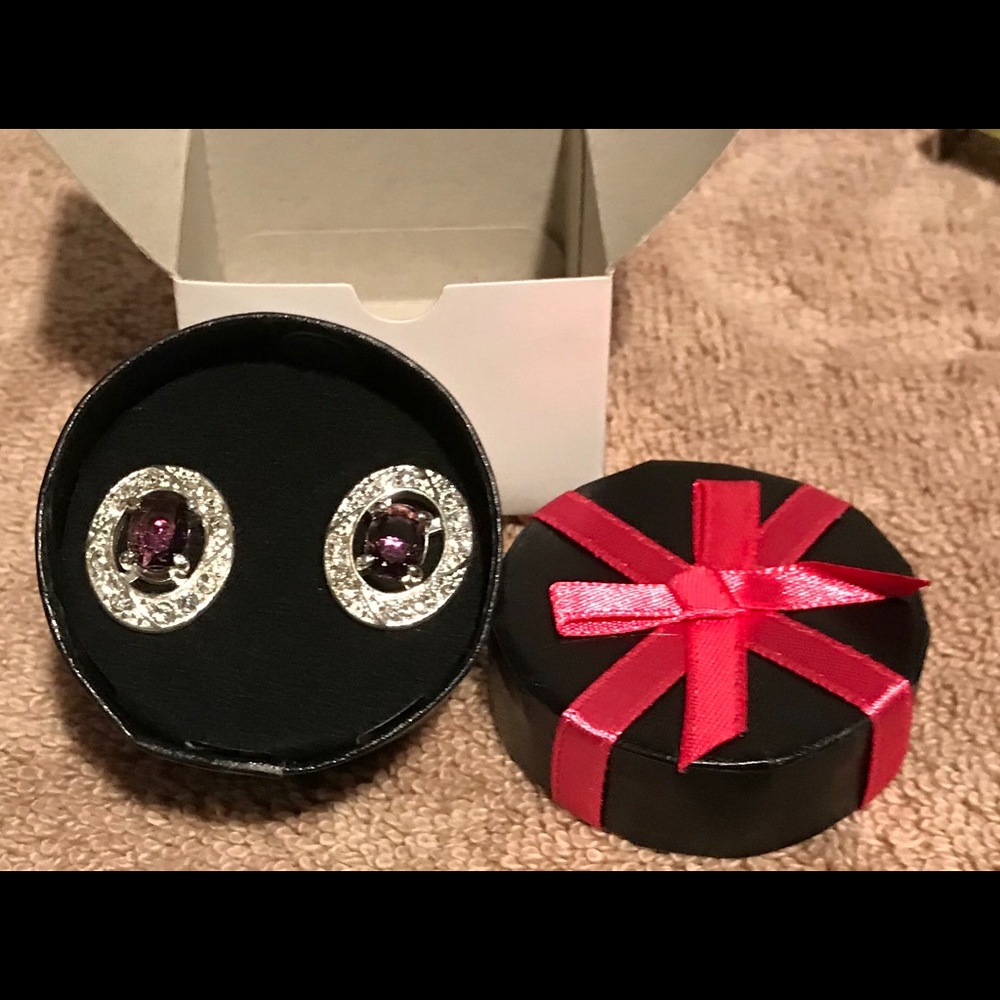 Avon Born Beautiful 2-in-1 Birthstone Earrings FEB